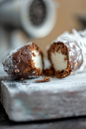 Nice cake. Unusual culinary product. Interesting food. High quality photoの写真素材