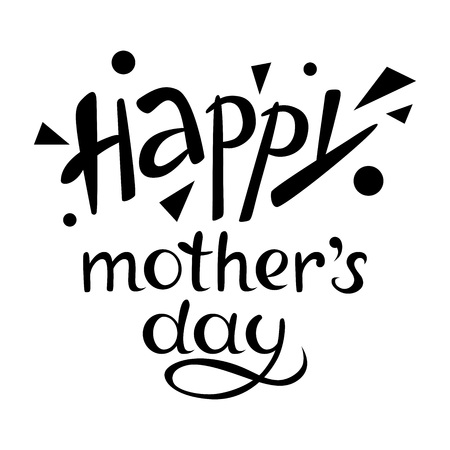 Lettering vector. Phrase. Design element for congratulations. Happy mother's dayのイラスト素材