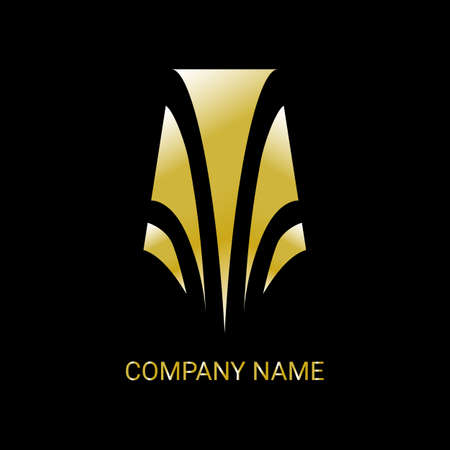 Symbol, emblem for a Company name. Vector ornament. Stylized palm branch. Abstractのイラスト素材