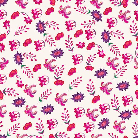 Seamless Fabric patten set designのイラスト素材