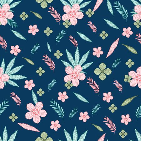 Colorful fabric pattern setのイラスト素材