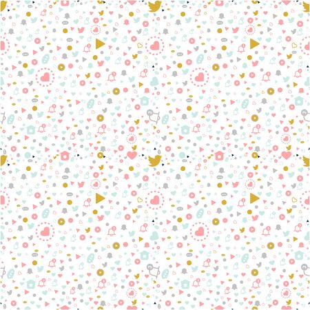Seamless fabric pattern set designのイラスト素材