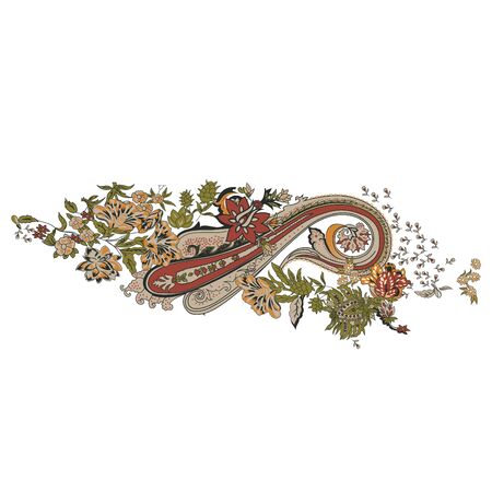 fabric flower design newのイラスト素材