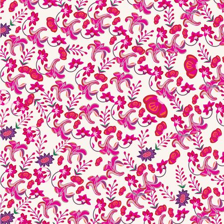 Seamless farbric pattern design newのイラスト素材