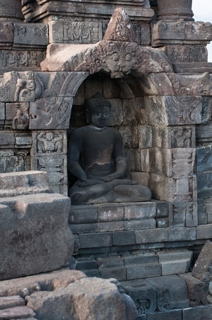 Borobudur temple at sunny morning  Central Java, Indonesiaの写真素材