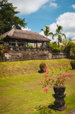 Main gate to Pura Taman Ayun - hindu temple near Mengwi, Bali, Indonesiaの写真素材