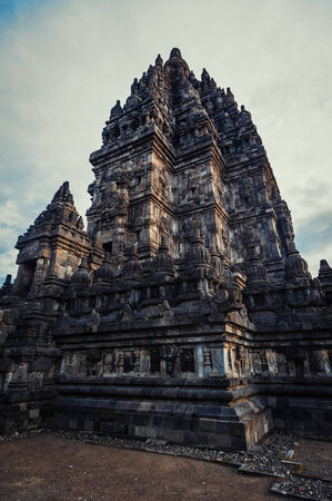Prambanan Temple on sunset, Central Java, Indonesiaの写真素材