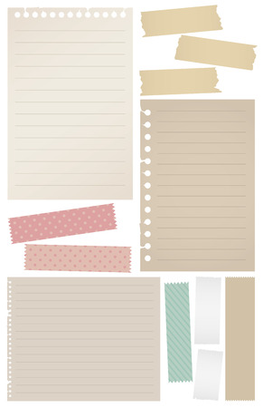Collection of note papersのイラスト素材