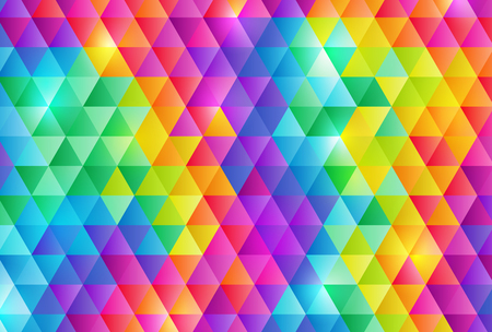 Rainbow color triangle pattern backgroundのイラスト素材