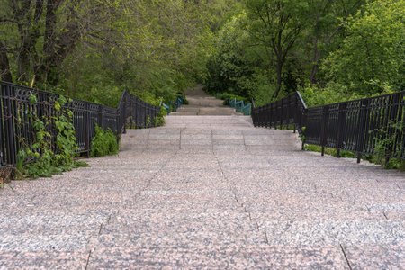 Stairs for a sports walk up and down.の写真素材