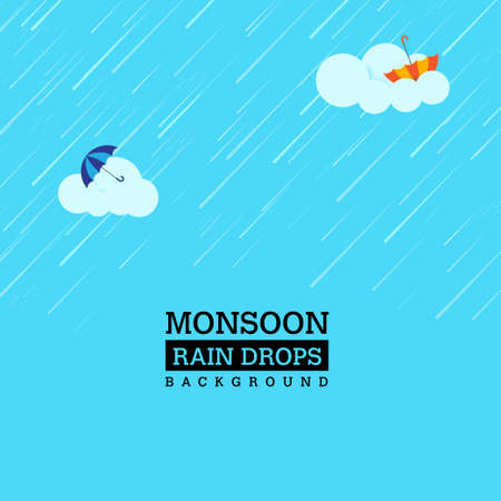 Minimal Monsoon rain drops backgroundのイラスト素材