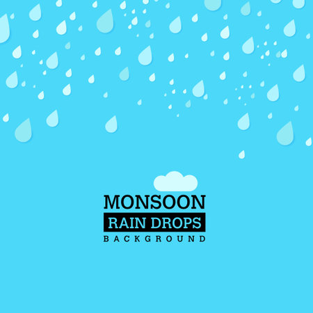 Minimal Monsoon rain drops backgroundのイラスト素材