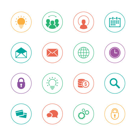 Business circle iconsのイラスト素材