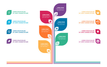Modern infographics options banner, can be used for workflow layout, diagram, number options, web design.のイラスト素材