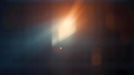 stage lighting effect on a dark background with bokeh defocused lights Generative AIの素材