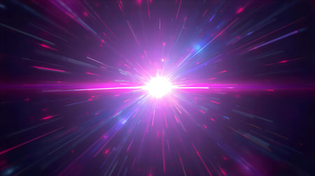 star with lens flare and bokeh effect made in 3d software Generative AIの素材