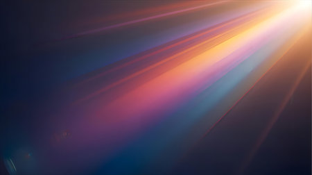 Abstract background with lens flare. Radial rays of light. Vector illustration Generative AIの素材