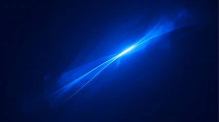 abstract blue background with some smooth lines and sparkles in it Generative AIの素材