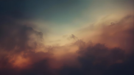 Sunset sky background with tiny clouds. 3d rendering illustration Generative AIの素材
