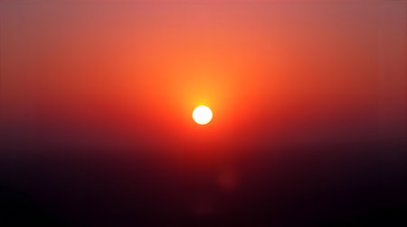 Beautiful sunset over the sea. Nature background. Soft focus Generative AIの素材