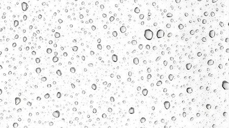 Water drops on glass. Raindrops on glass. Gray background Generative AIの素材