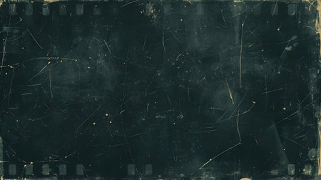 Grunge film strip texture background. Old vintage film strip Generative AIの素材