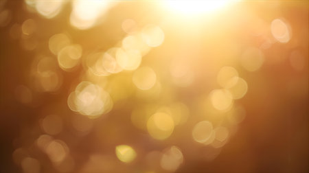 Golden bokeh abstract background. Bokeh light background Generative AIの素材