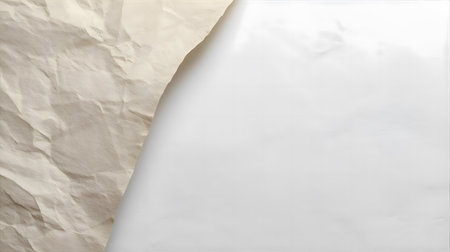 White crumpled paper texture background. Copy space for text Generative AIの素材