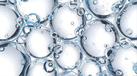 Abstract background of water drops. 3d rendering, 3d illustration Generative AIの素材