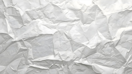 White crumpled paper texture background. Crumpled paper background Generative AIの素材