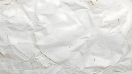 White crumpled paper background. Texture of crumpled paper Generative AIの素材