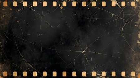 Grunge film strip with space Generative AIの素材