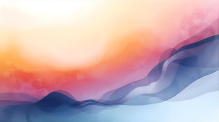 abstract background with blue and red waves in the water, vector illustration generative aiの素材
