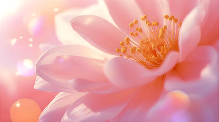 Close up of pink dahlia flower with bokeh background Generative AIの素材