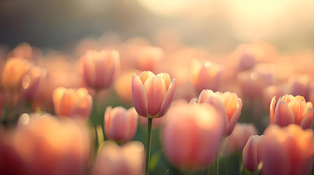 Tulip. Beautiful bouquet of tulips. colorful tulips. tulips in spring,colourful tulip Generative AIの素材