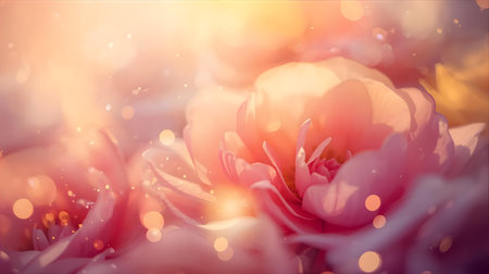 Beautiful roses in soft color and blur style for valentine background Generative AIの素材