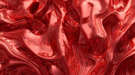 Abstract red liquid background. 3d rendering, 3d illustration Generative AIの素材