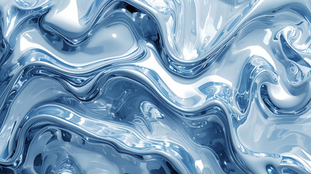abstract blue background with some smooth lines in it and some reflections Generative AIの素材