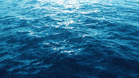 Blue sea water background. Vector illustration for your design Generative AIの素材