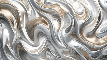 Abstract background with gold and silver colors. 3d rendering, 3d illustration Generative AIの素材