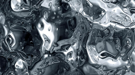 abstract background of black and white liquid. 3d render illustrationの素材