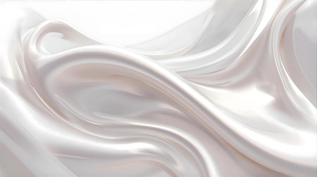 Abstract background of white silk or satin. 3d render illustration Generative AIの素材