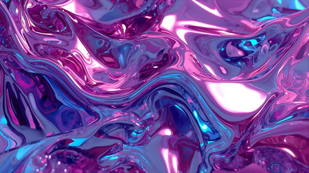 abstract background of blue and purple liquid, 3d render illustration Generative AIの素材
