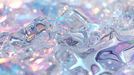 abstract background of blue and pink liquid in water, macro photo Generative AIの素材