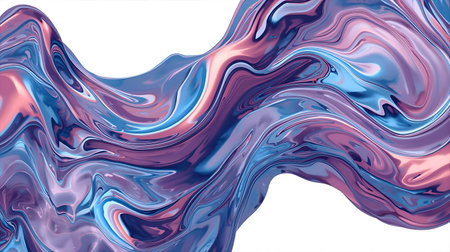 Abstract background of blue and pink liquid. 3d rendering, 3d illustration Generative AIの素材