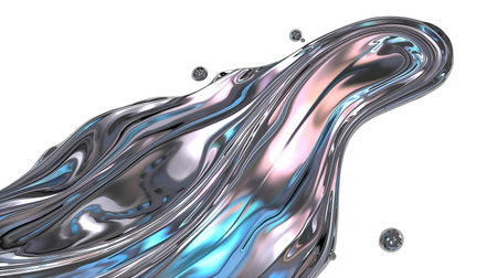 3d render, abstract liquid background, metallic liquid, liquid texture Generative AIの素材