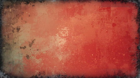 Grunge red background with space for your text or image Generative AIの素材