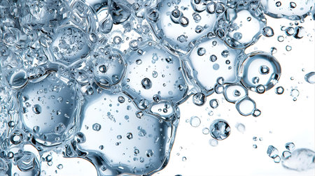 close up of water bubbles on Generative AIの素材