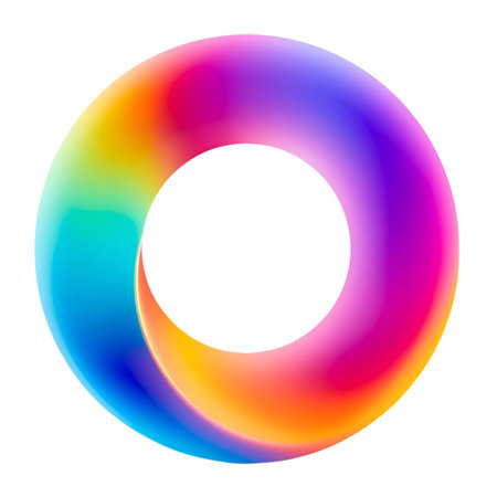 Colorful abstract circle on a white background. Vector design element Generative AIの素材