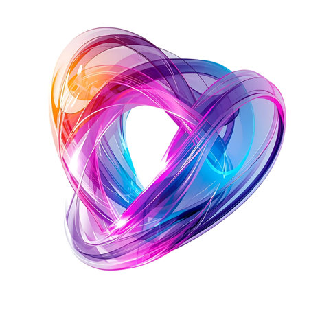 abstract vector background with blue and purple wavy lines and heart Generative AIの素材